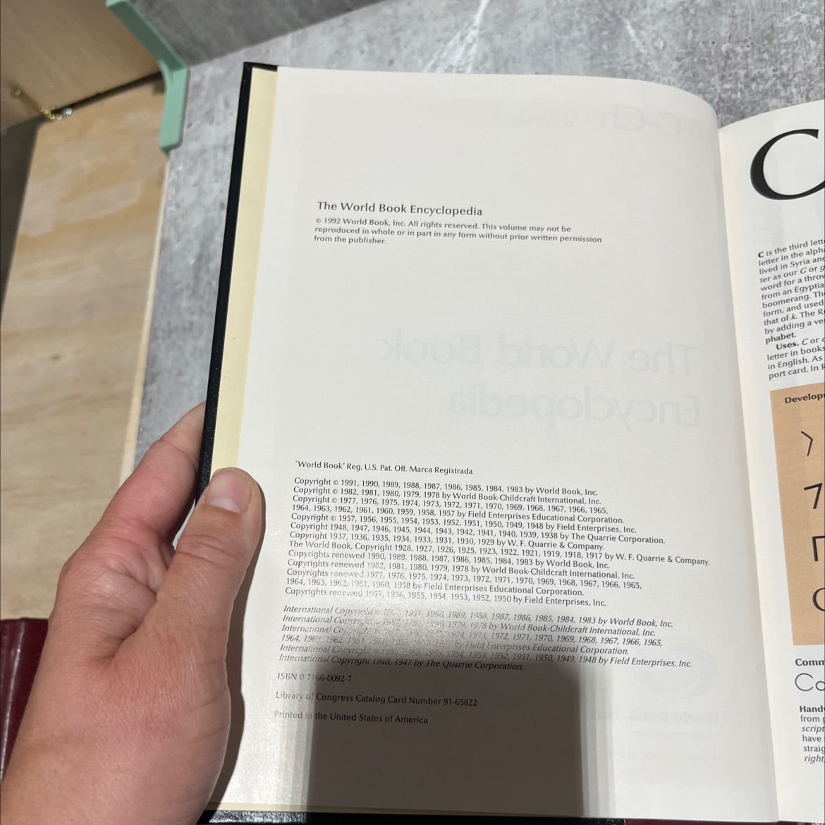 world book encyclopedia volume 3 book, by unknown, 1992