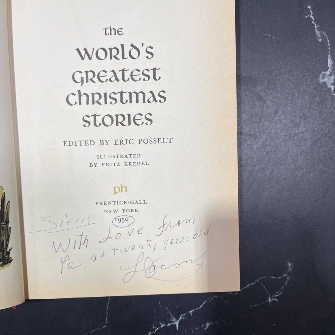 world's greatest christmas stories book, by eric posselt, 1950 Hardcover image 2