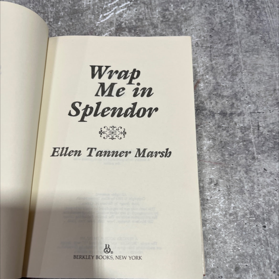 wrap me in splendor book, by ellen tanner marsh, 1983 Hardcover image 2