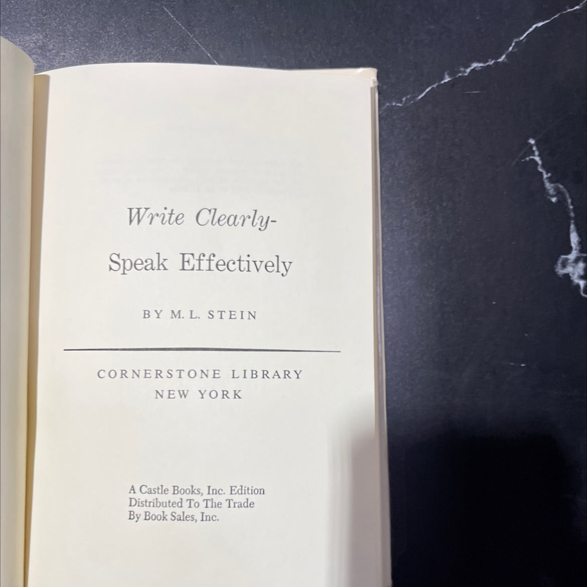 write clearly- speak effectively book, by M. L. Stein, 1967 Hardcover, Vintage image 2
