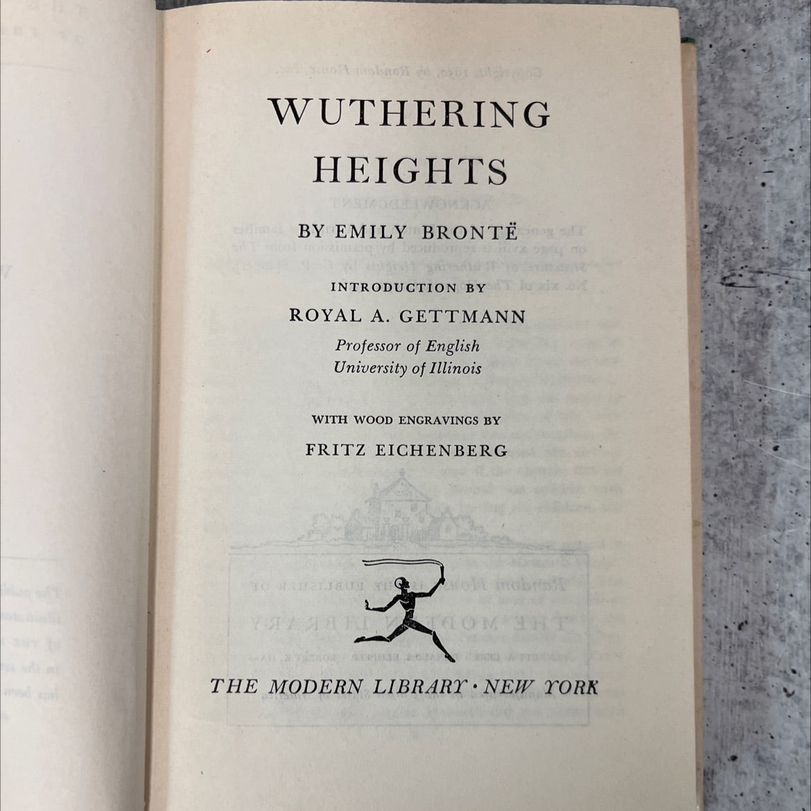wuthering heights book, by emily brontë, 1950 Hardcover, Vintage image 2