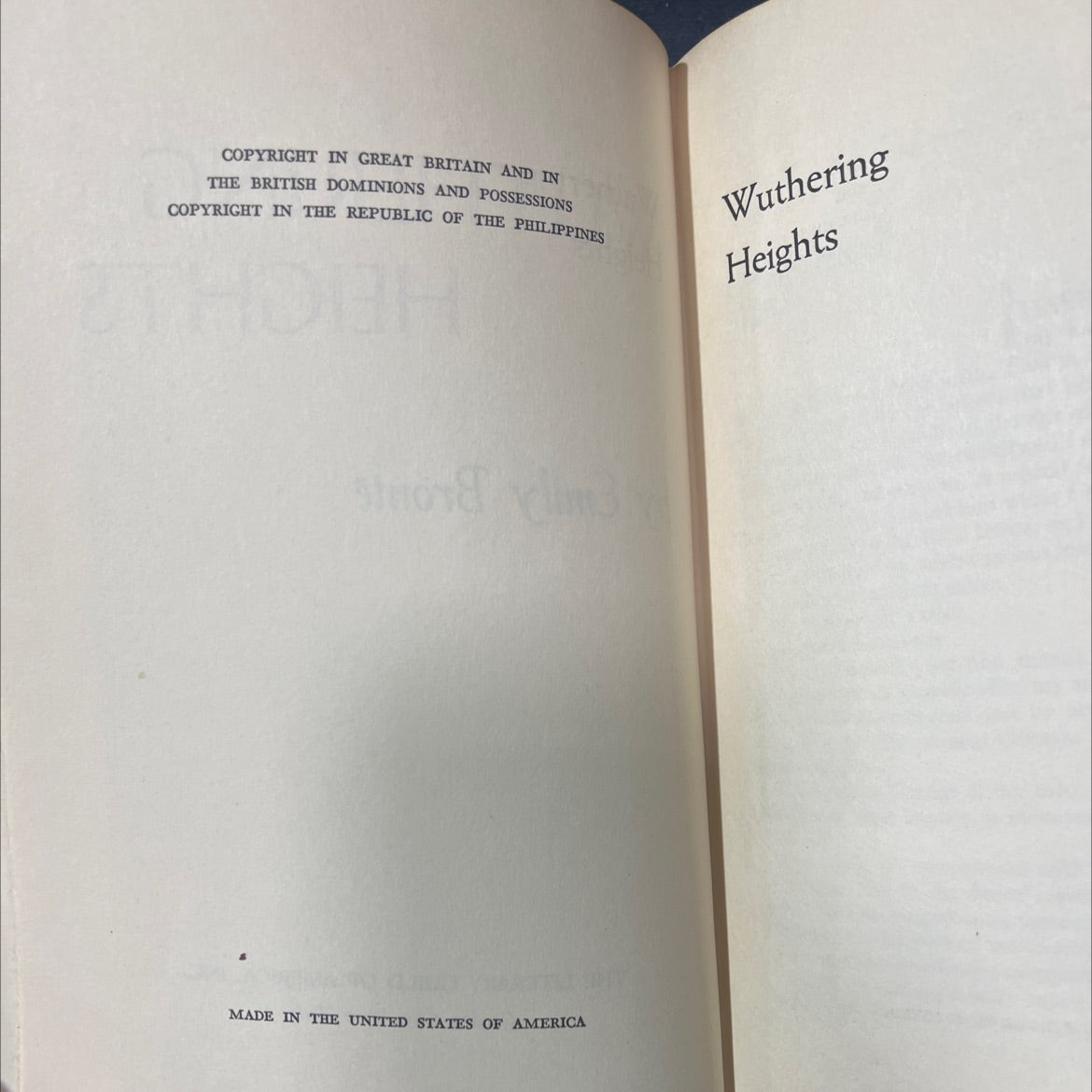 wuthering heights book, by emily brontë, 1970 Hardcover image 3