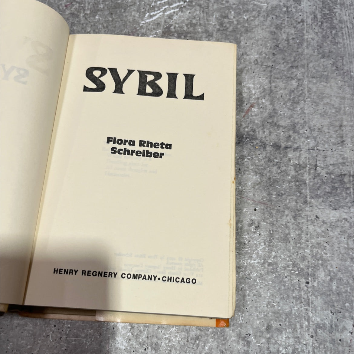 y2 sybil book, by flora rheta schreiber, 1973 Hardcover image 2