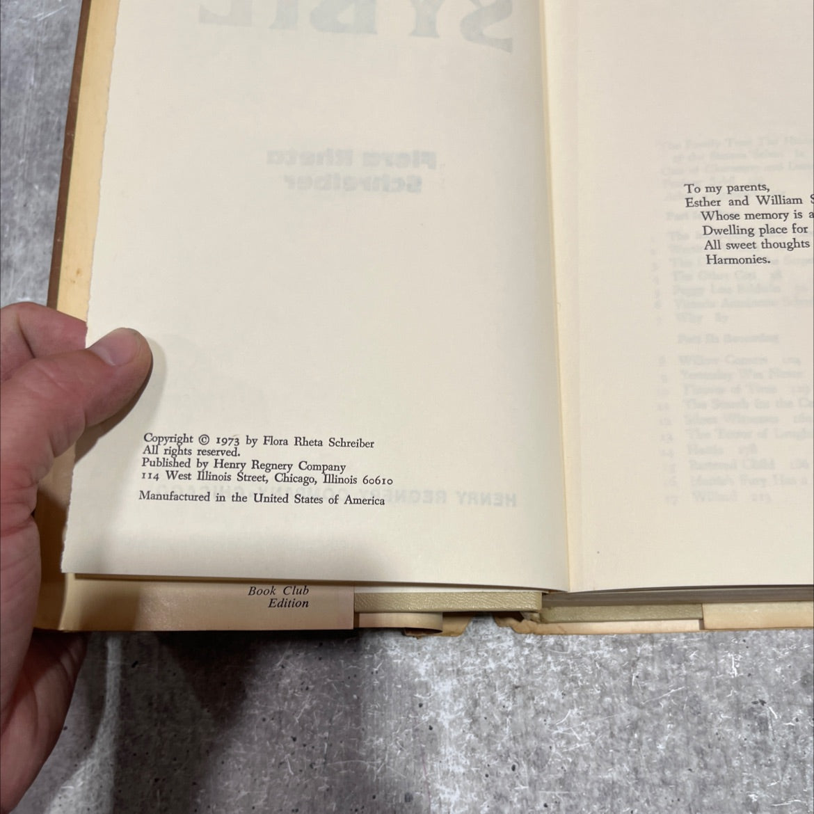 y2 sybil book, by flora rheta schreiber, 1973 Hardcover image 3