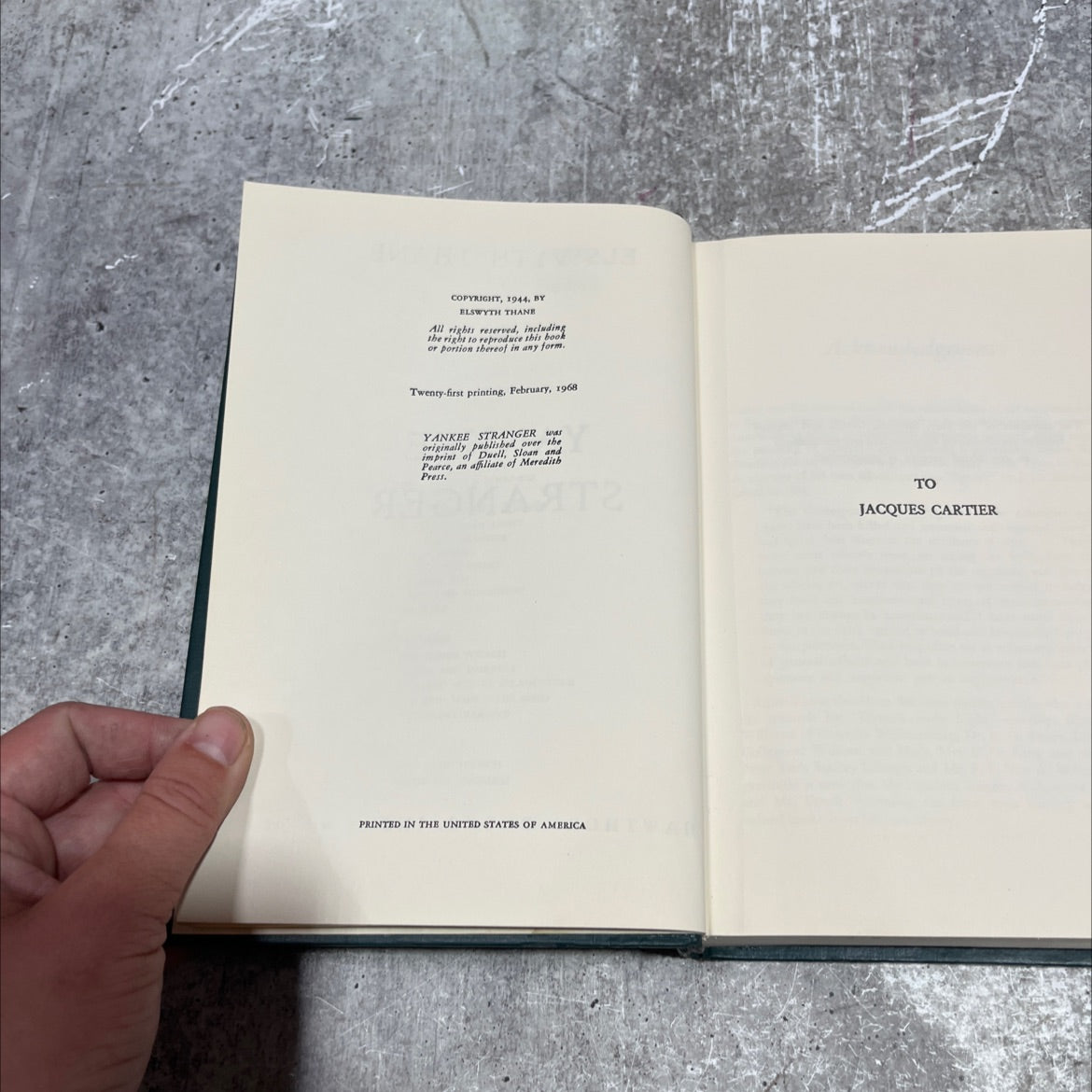 yankee stranger book, by elswyth thane, 1968 Hardcover image 3