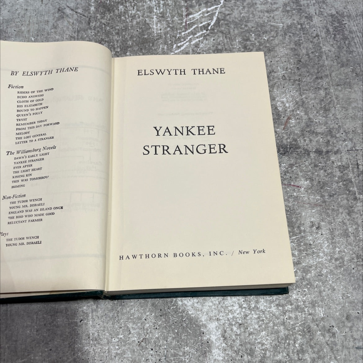 yankee stranger book, by elswyth thane, 1968 Hardcover image 2