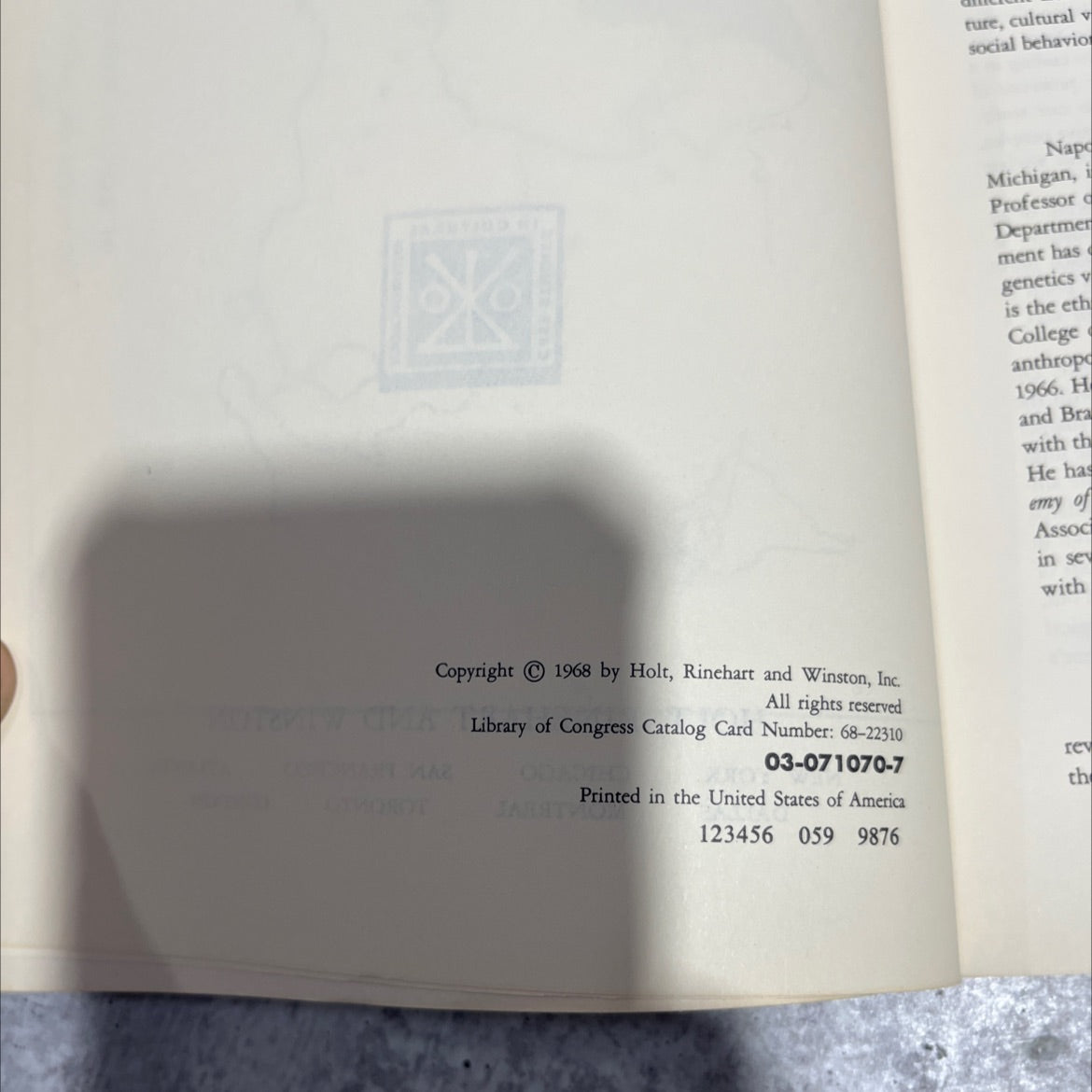 yanomamö the fierce people book, by napoleon a. chagnon, 1968 Paperback image 3