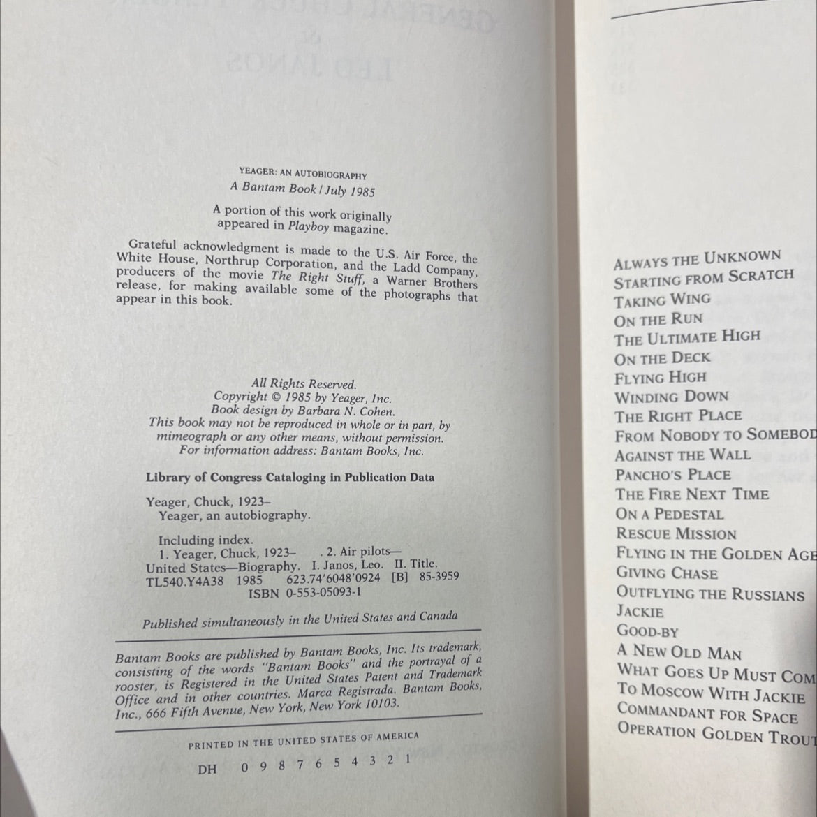 yeager an autobiography book, by chuck yeager & leo janos, 1985 Hardcover image 3