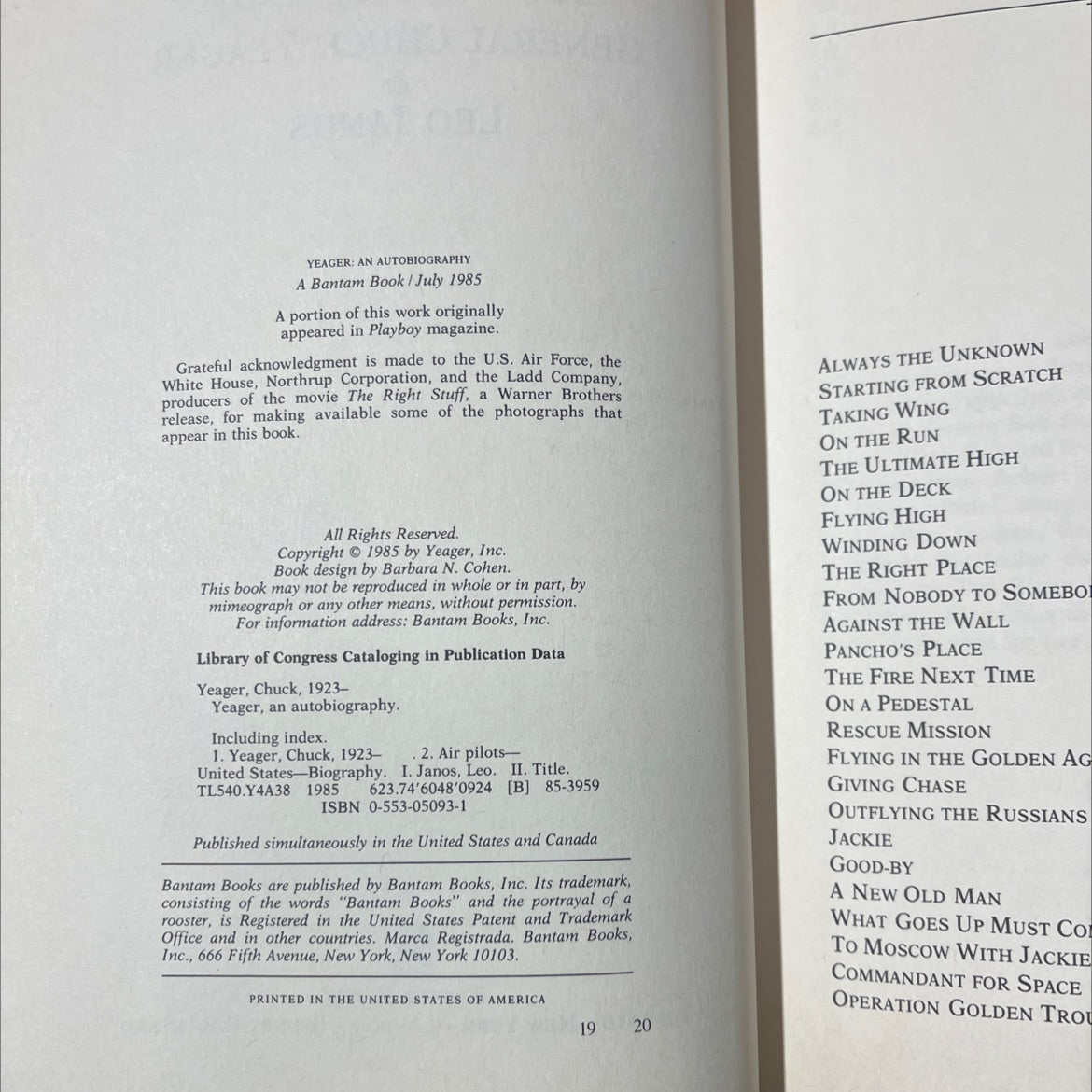 yeager an autobiography book, by chuck yeager & leo janos, 1985 Hardcover image 3