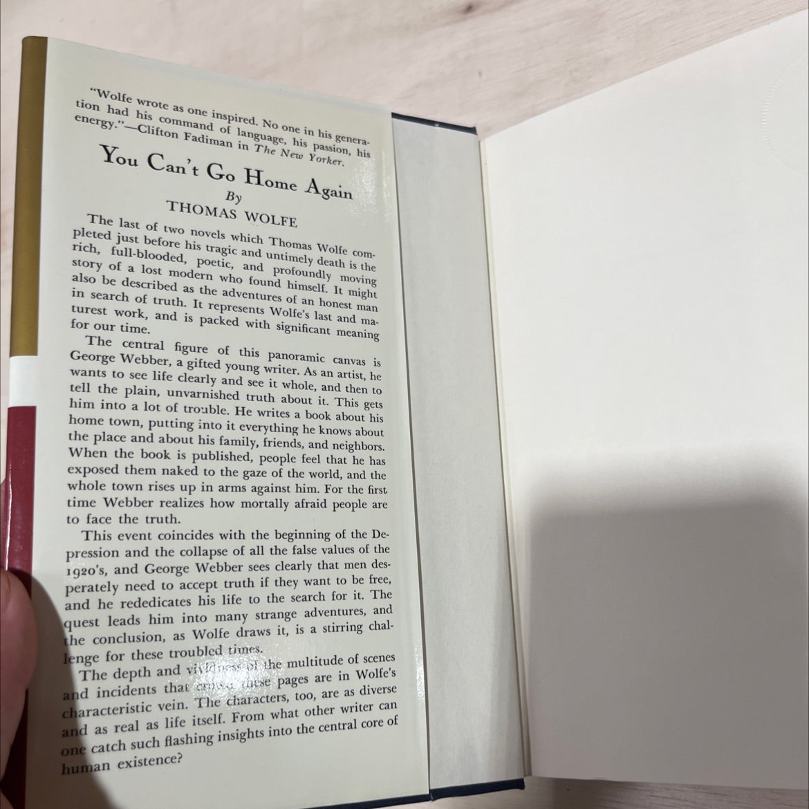 you can't go home again book, by Thomas Wolfe, 1940 Hardcover image 4