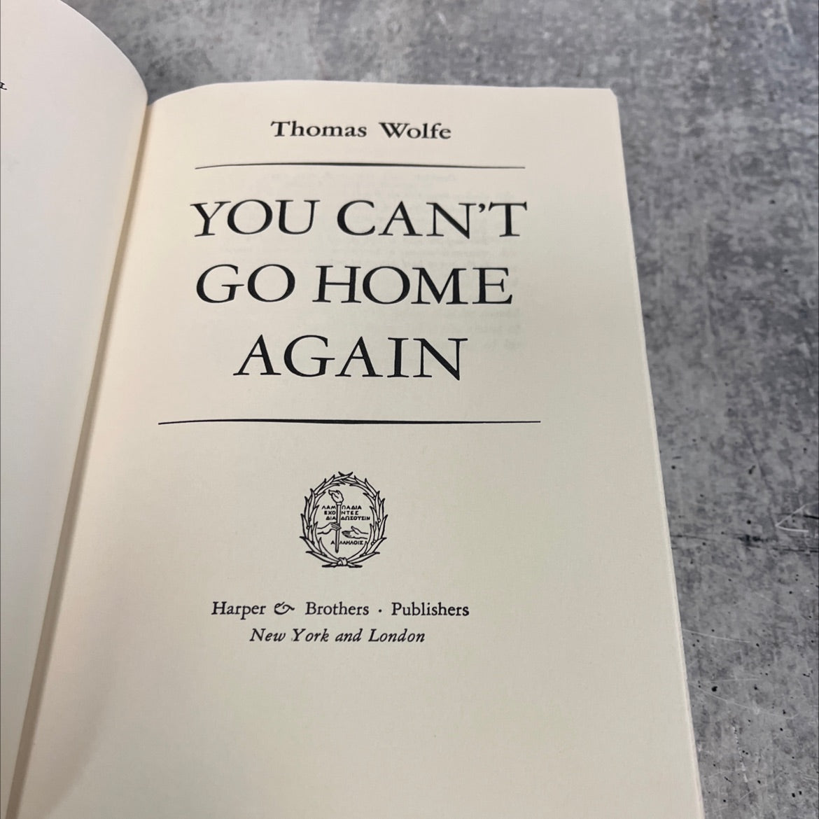 you can't go home again book, by thomas wolfe, 1940 Hardcover image 2