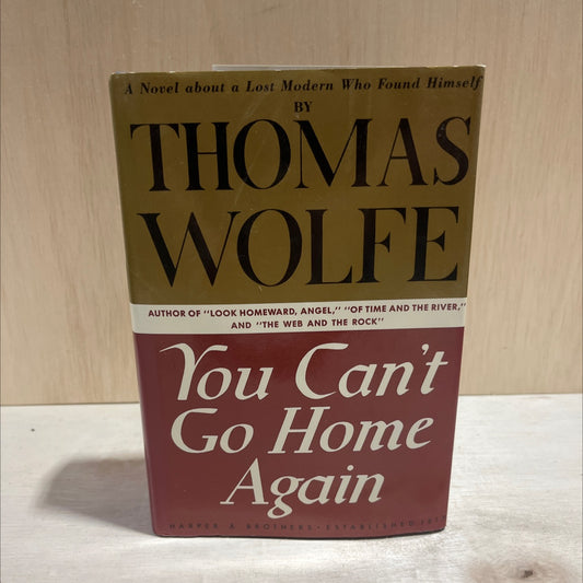 you can't go home again book, by Thomas Wolfe, 1940 Hardcover image 1