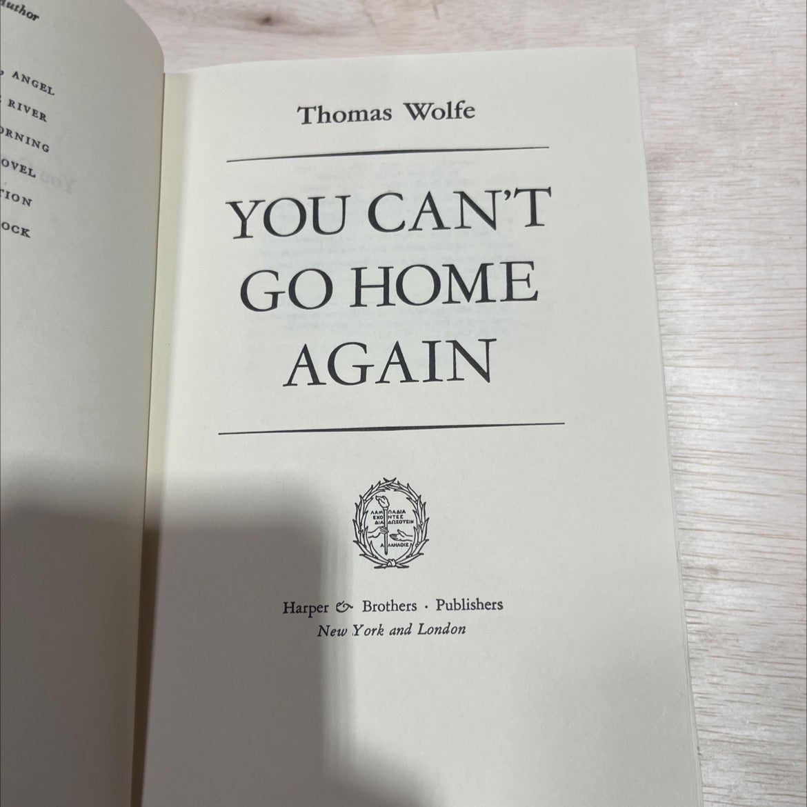 you can't go home again book, by Thomas Wolfe, 1940 Hardcover image 2