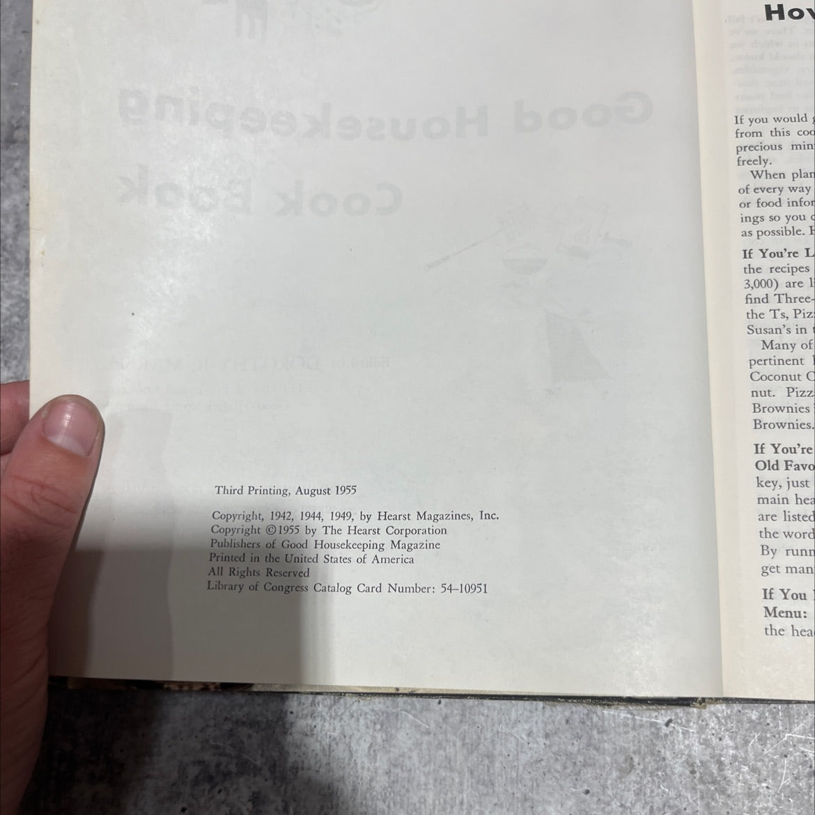 you how to use our good housekeeping cook book book, by dorothy b. marsh, 1955 Hardcover image 3
