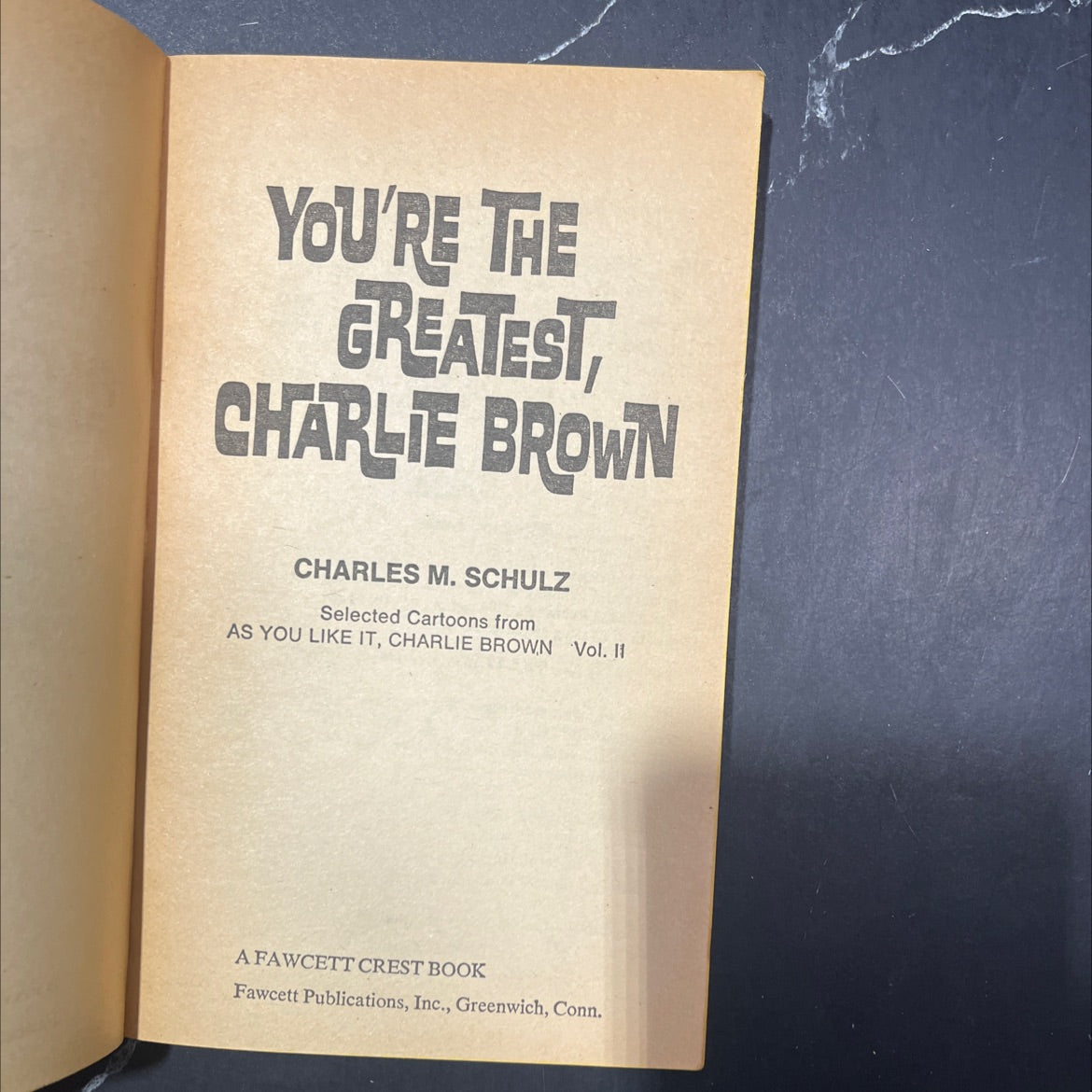 you're the greatest, charlie brown book, by charles m. schulz, 1971 Paperback image 2