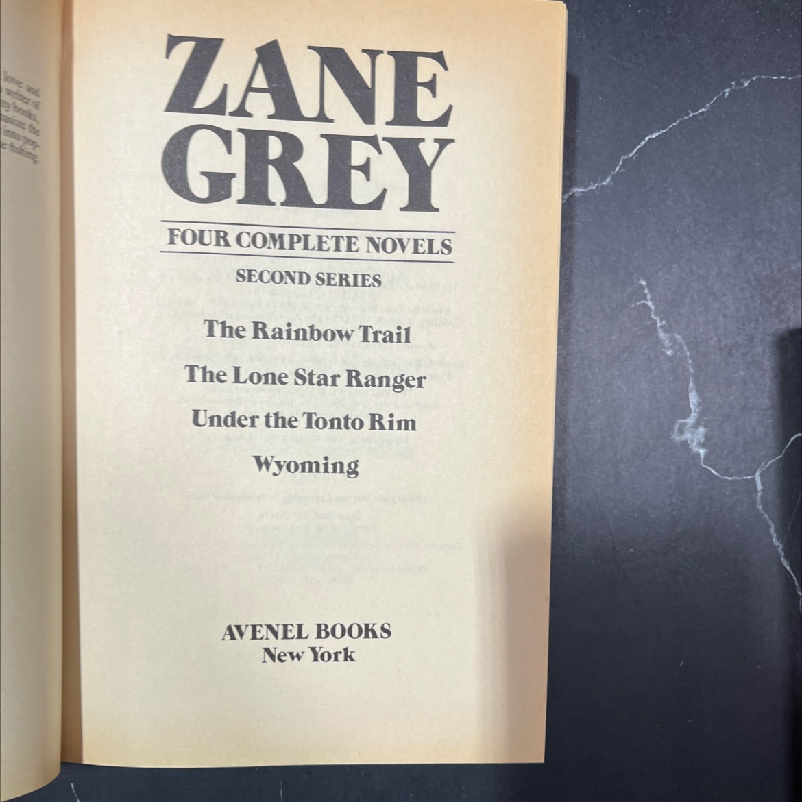 zane grey four complete novels second series book, by Zane Grey, 1982 Hardcover image 2