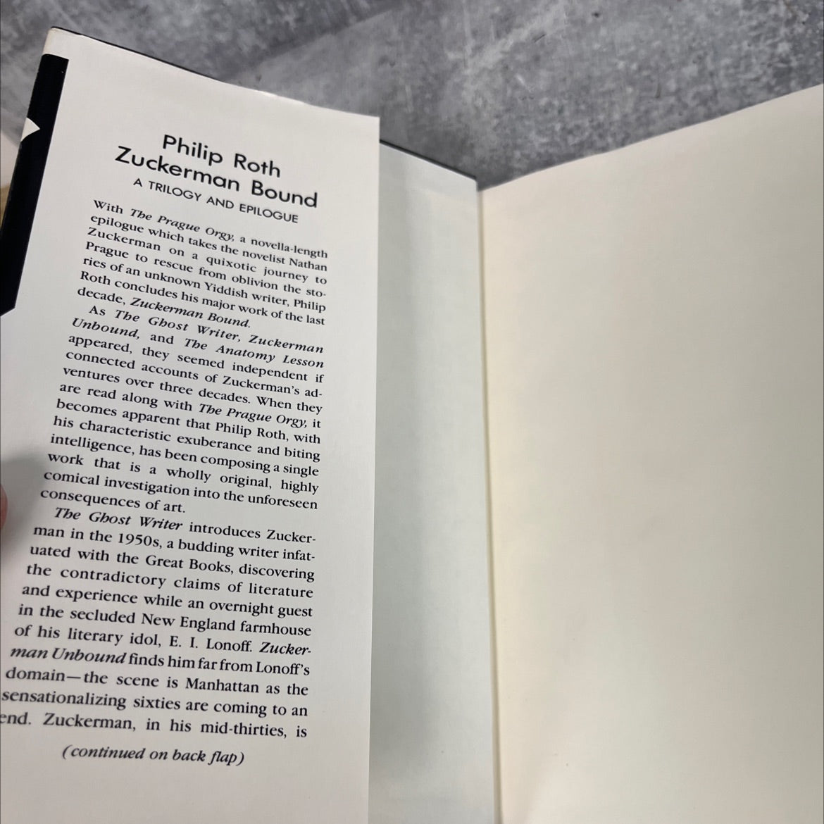 zuckerman bound book, by philip roth, 1985 Hardcover image 4