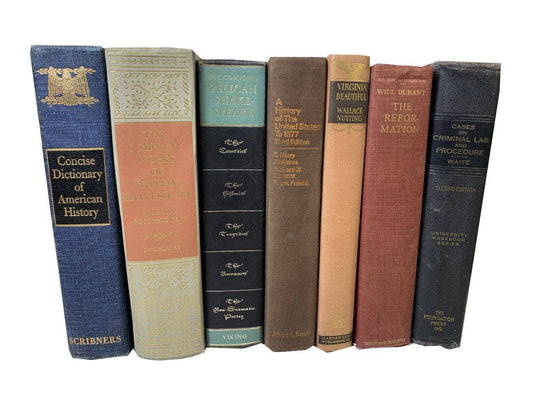 TheBookBundler Books by Color 5 Pack VINTAGE XL Decorative Books | Extra Large Vintage Books | 5Pack or 10Pack | Decorative Books | Book Decor | Interior Design