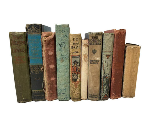 TheBookBundler Books by Color VINTAGE Shabby Books | Books by the Foot | Authentic Decorative Books | Home Staging Decor