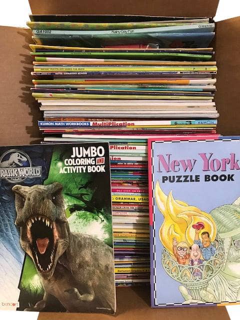 TheBookBundler Bulk Books 150 Books Giant Activity Book Box (Ages 4-12)