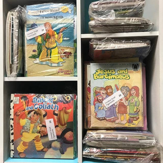 TheBookBundler Bulk Books 20 books / Premium Used Christian Small Paperbacks & Readers (ages 3-8)