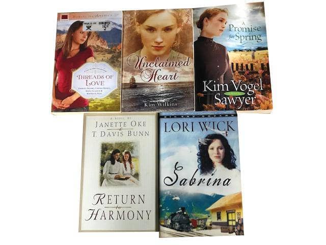 TheBookBundler Bulk Books 5 books / Premium Used Christian Fiction Romance <br> Paperback