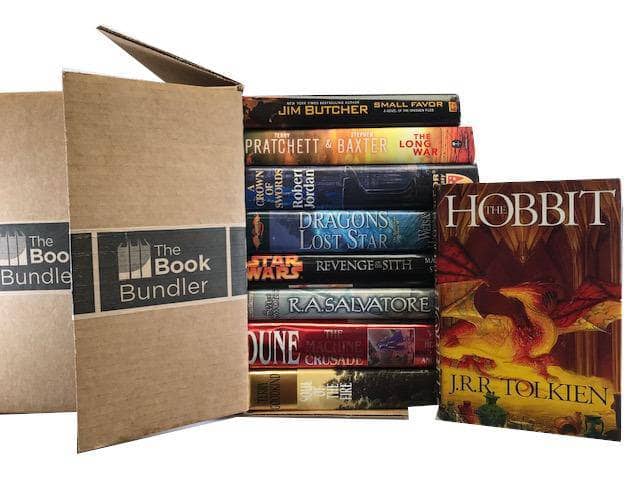 TheBookBundler Bulk Books Science Fiction & Fantasy Books - Mixed Hardcover box