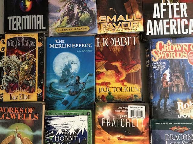 TheBookBundler Bulk Books Science Fiction & Fantasy Books - Mixed Hardcover box