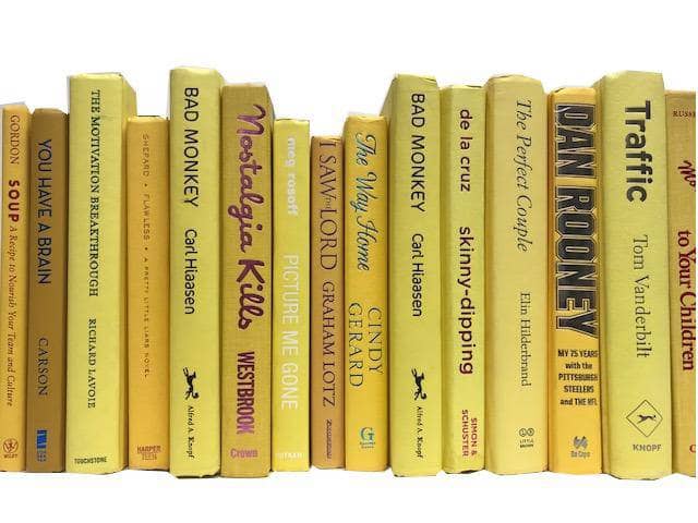 TheBookBundler Hidden 1 Foot (10-12 books) Modern Yellow Books by the Foot & Color