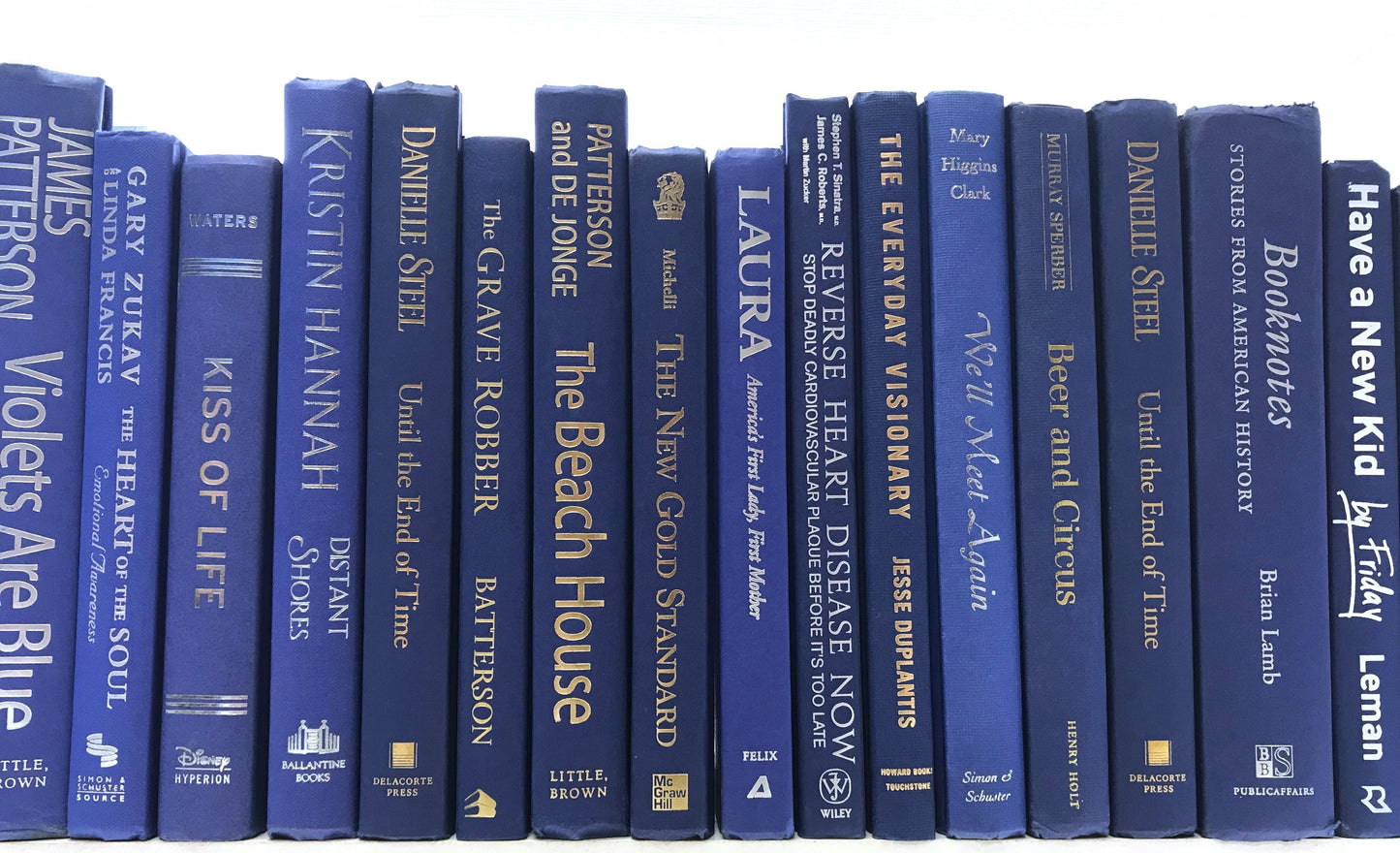 TheBookBundler Hidden 10-12 books (Foot) Modern Indigo Midnight Books by the foot and color