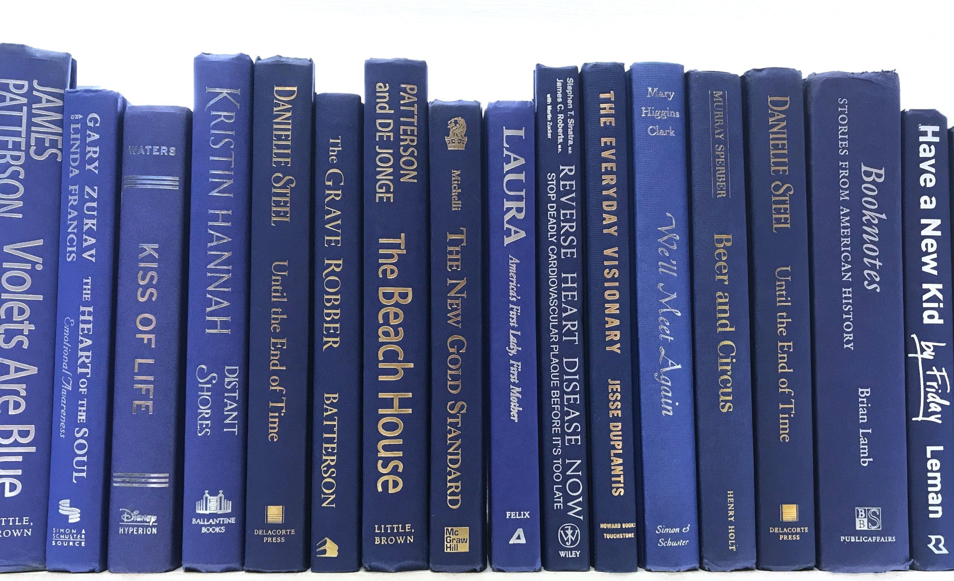 TheBookBundler Hidden 10-12 books (Foot) Modern Indigo Midnight Books by the foot and color