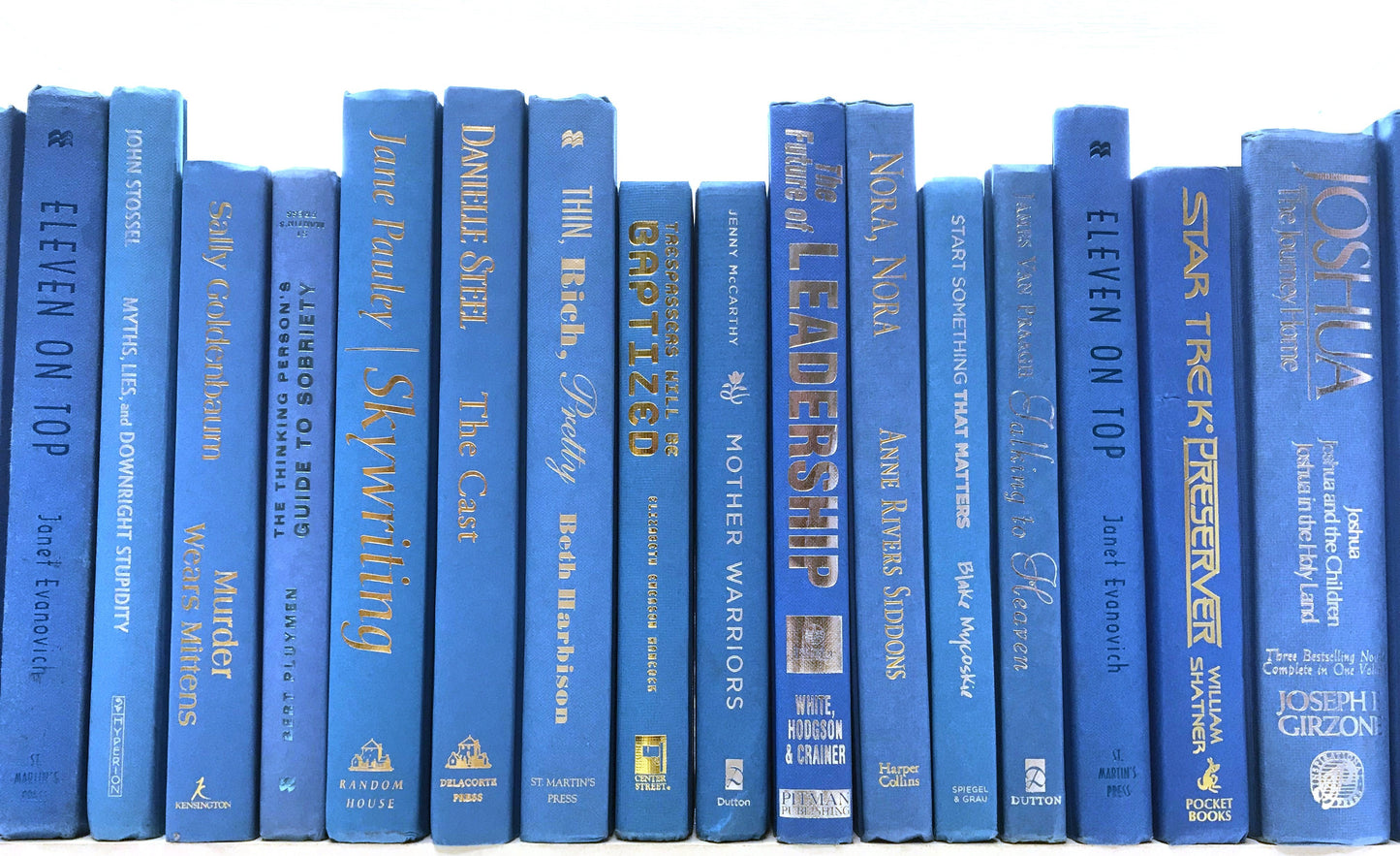 TheBookBundler Hidden 10-12 books (Foot) Modern Light Blue Books by the Foot & Color