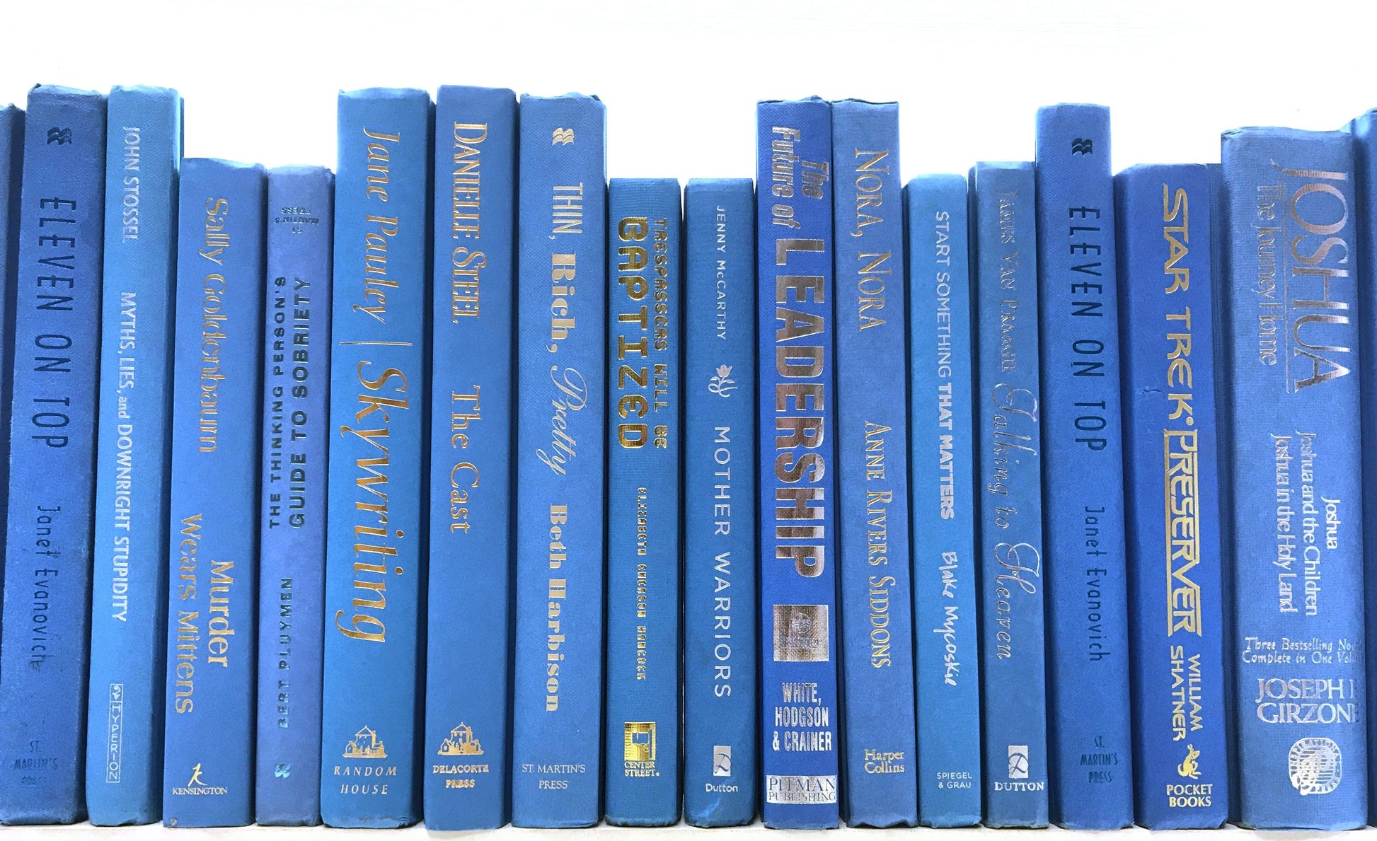 TheBookBundler Hidden 10-12 books (Foot) Modern Light Blue Books by the Foot & Color