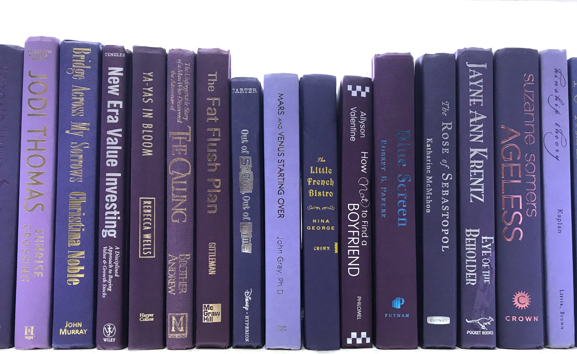 TheBookBundler Hidden 10-12 books (Foot) Modern Purple Books by the Foot & Color