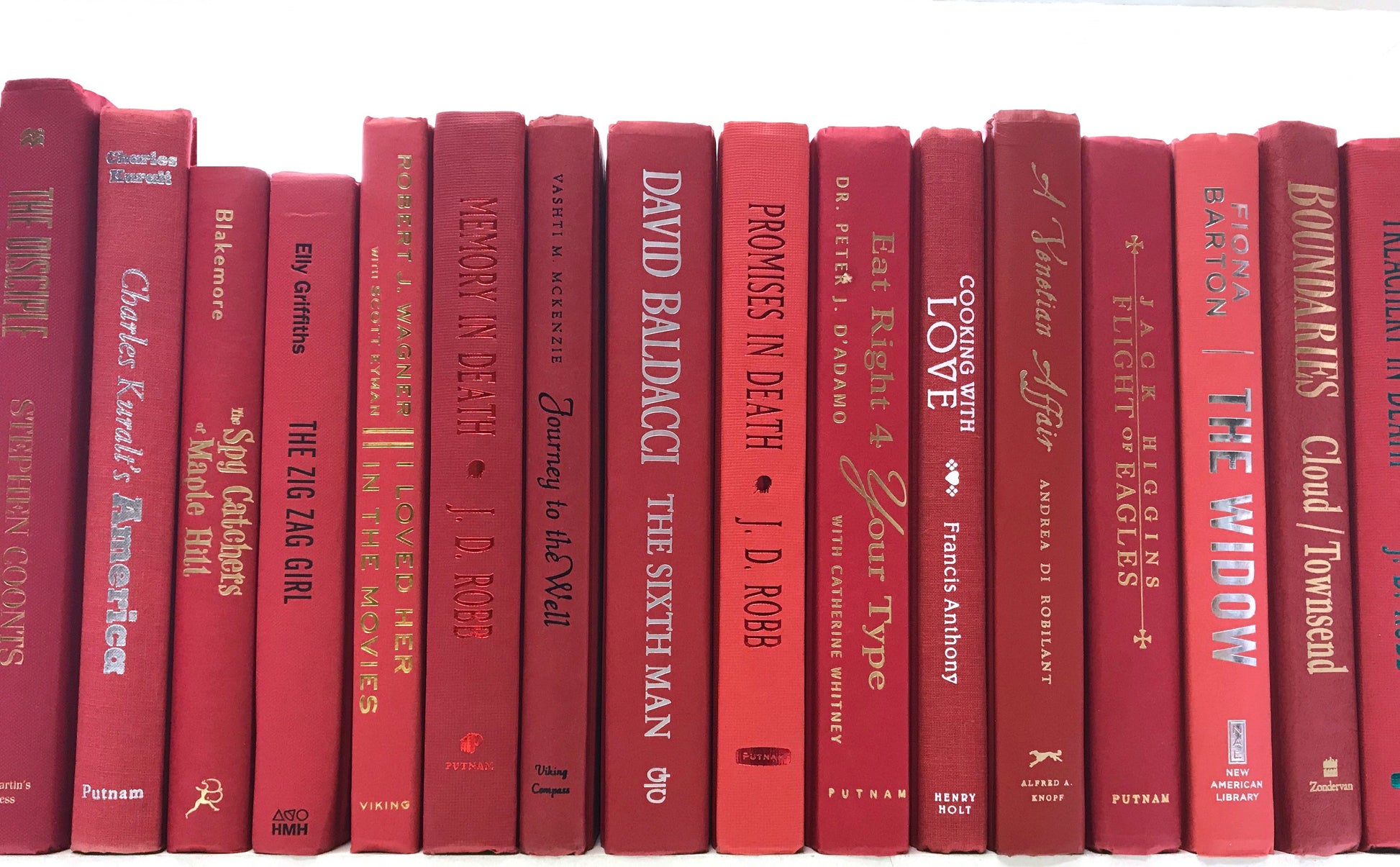 TheBookBundler Hidden 10-12 books (Foot) Modern Red Books by the Foot & Color