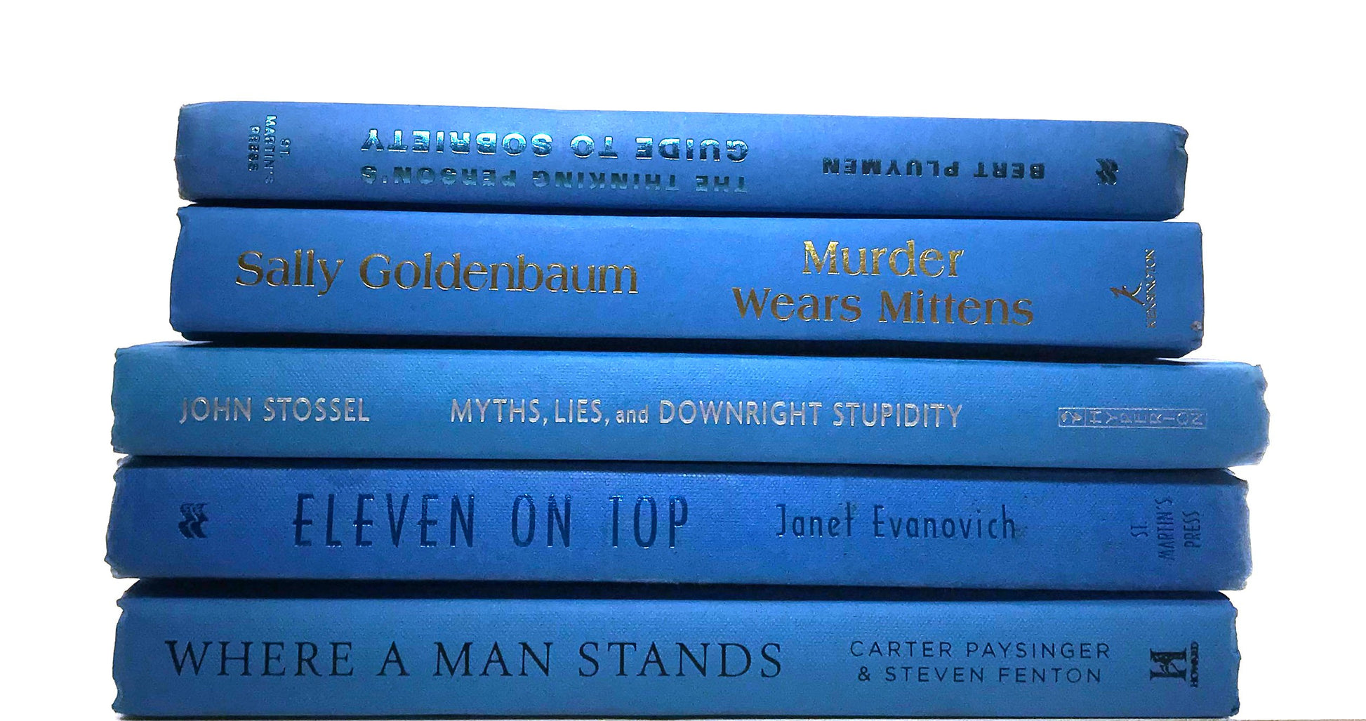 TheBookBundler Hidden 5-6 books (Half-Foot) Modern Light Blue Books by the Foot & Color