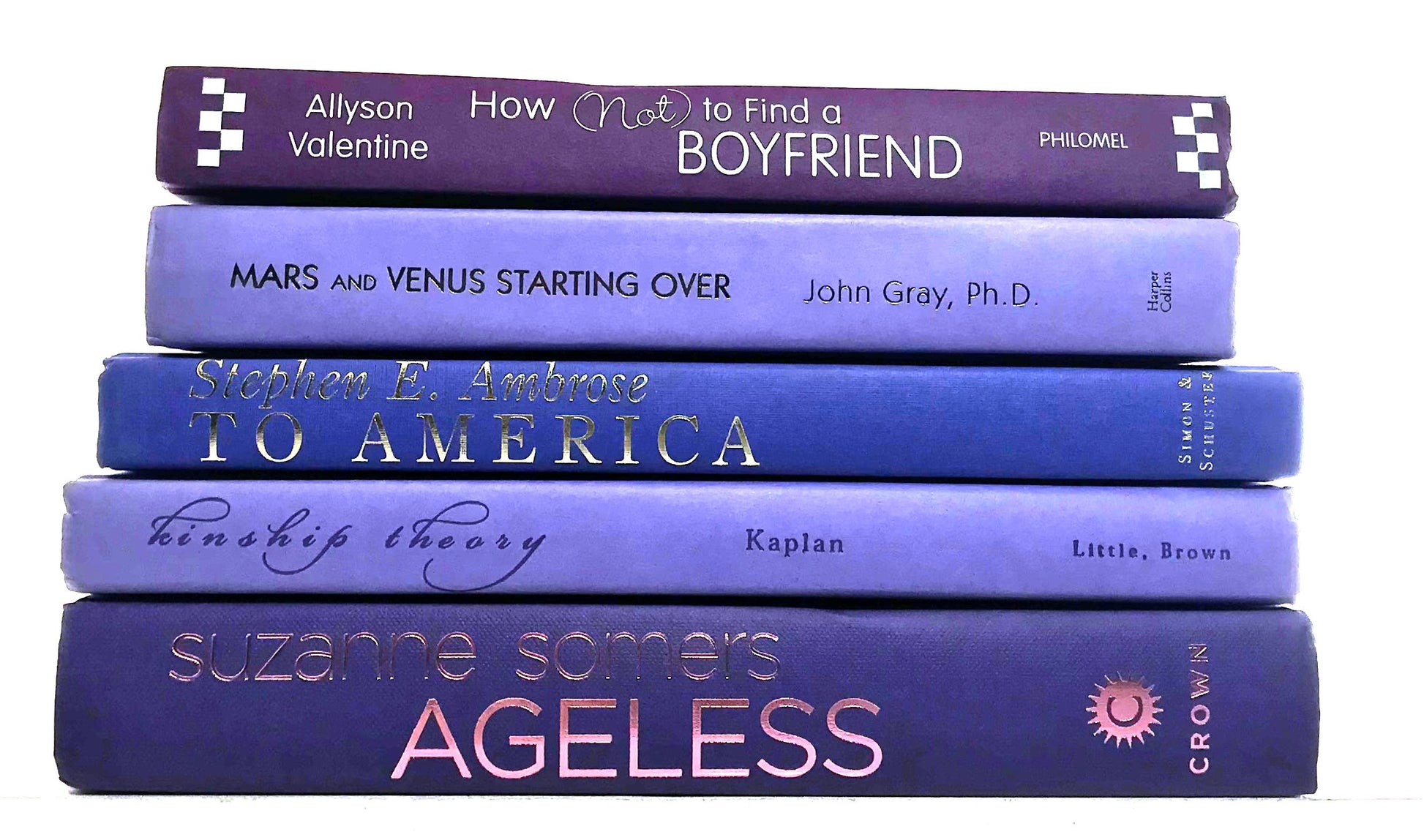 TheBookBundler Hidden 5-6 books (Half-Foot) Modern Purple Books by the Foot & Color