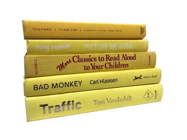 TheBookBundler Hidden Half-Foot (5-6) Modern Yellow Books by the Foot & Color
