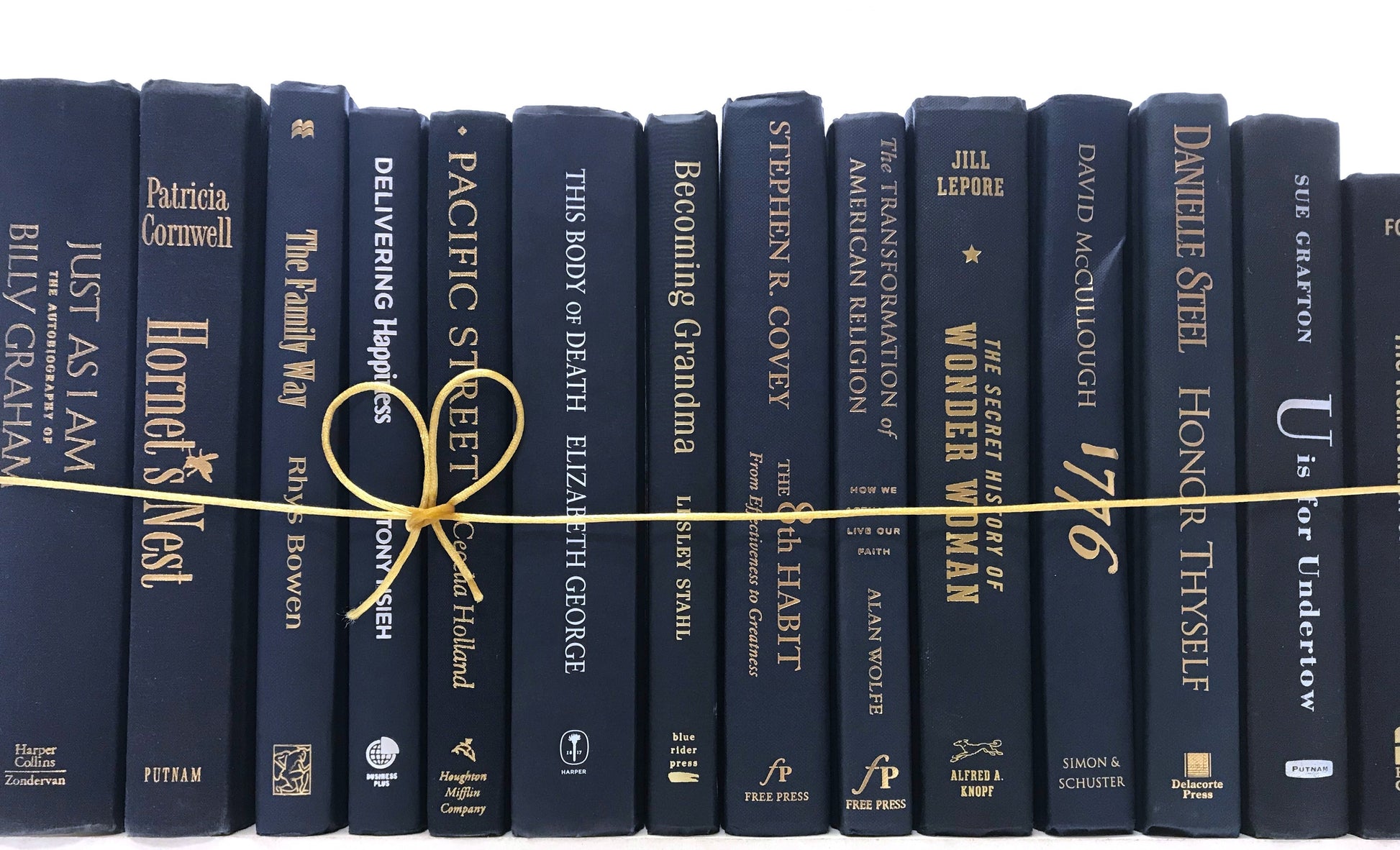 TheBookBundler Hidden Modern Navy Books by the Foot & Color