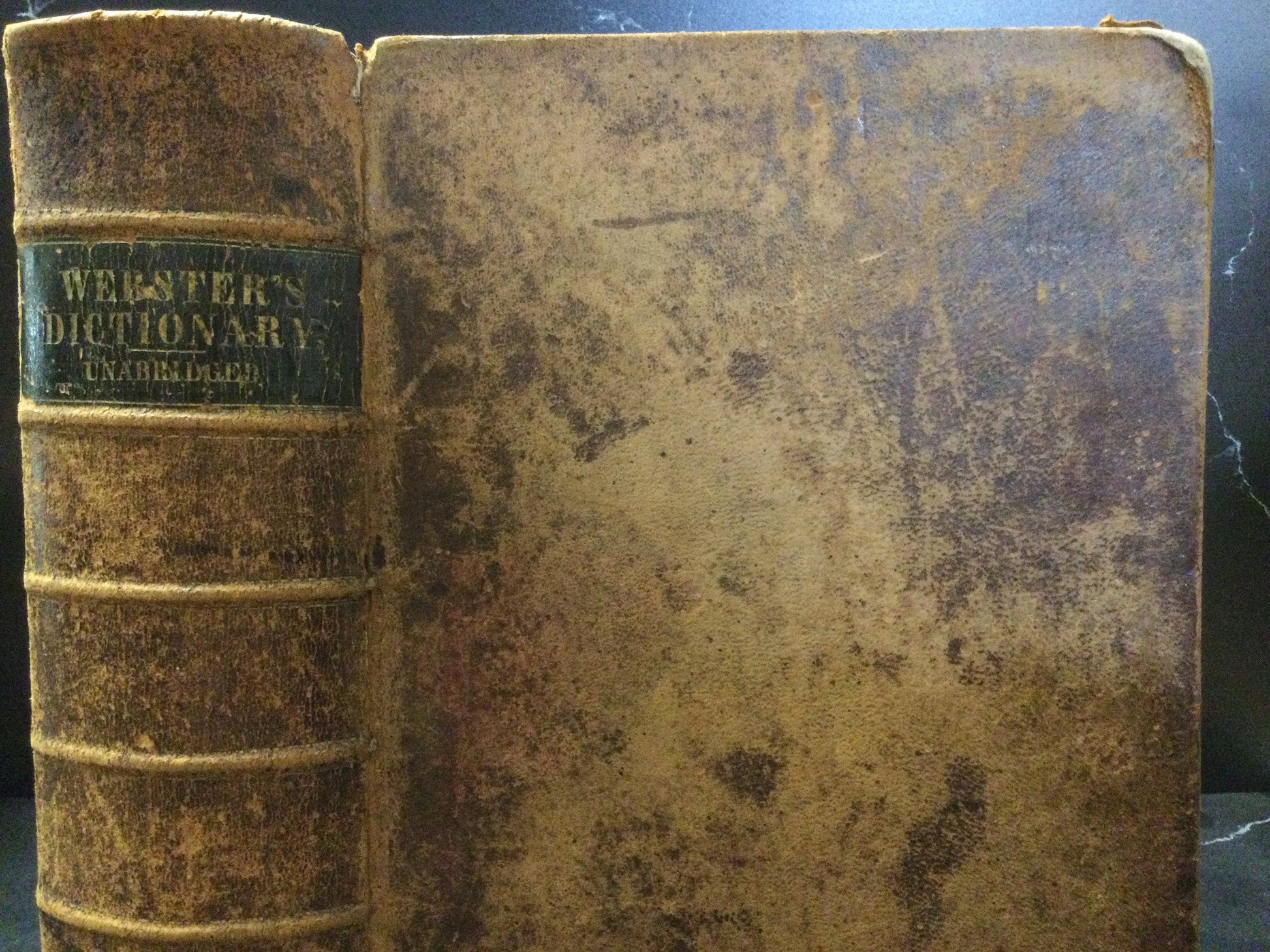 TheBookBundler Uber Rare Book Vault Price RARE American Dictionary of the English Language 1850's | Noah Webster | Revised and Enlarged | Antiquarian Oversized Leather Bound