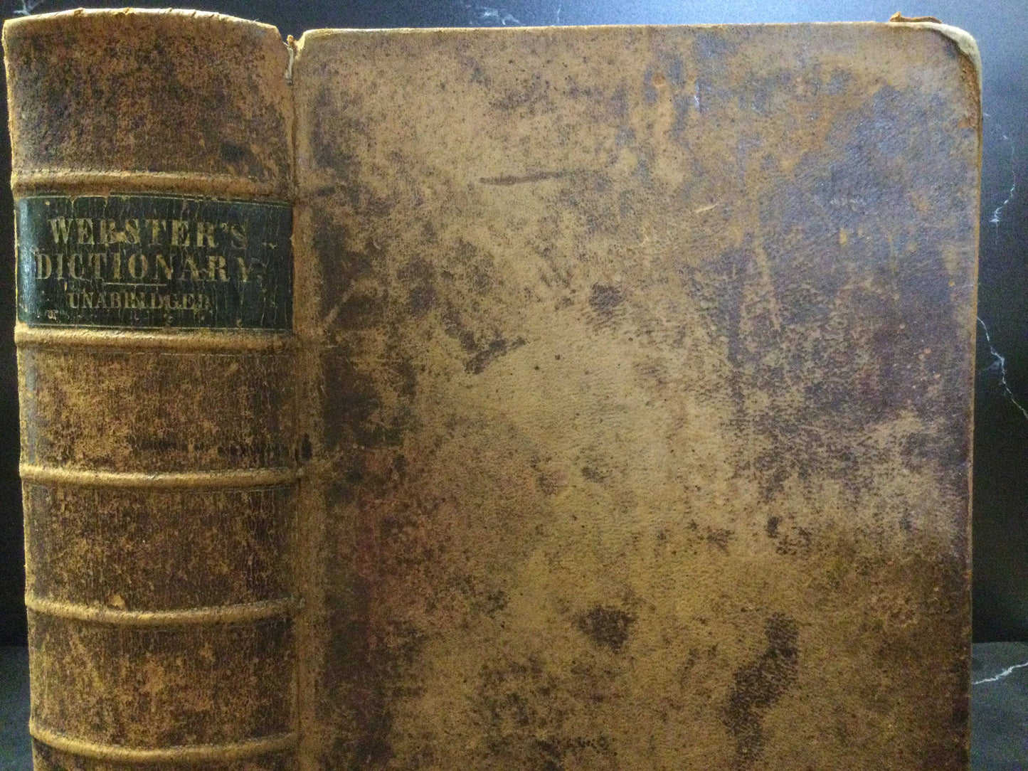 TheBookBundler Uber Rare Book Vault Price RARE American Dictionary of the English Language 1850's | Noah Webster | Revised and Enlarged | Antiquarian Oversized Leather Bound